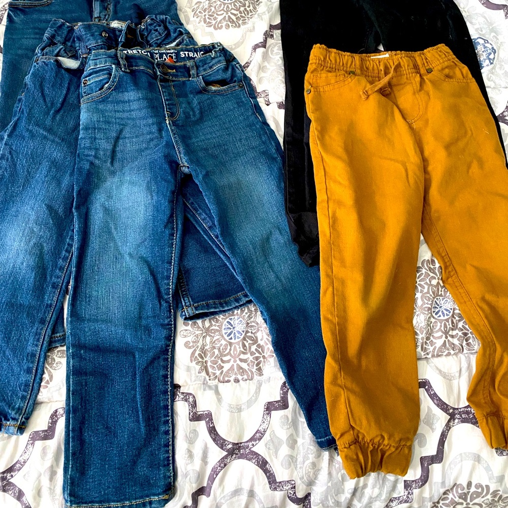 Boys’ Bundle - 5 pair boys’ pants (+2 long sleeve shirts)